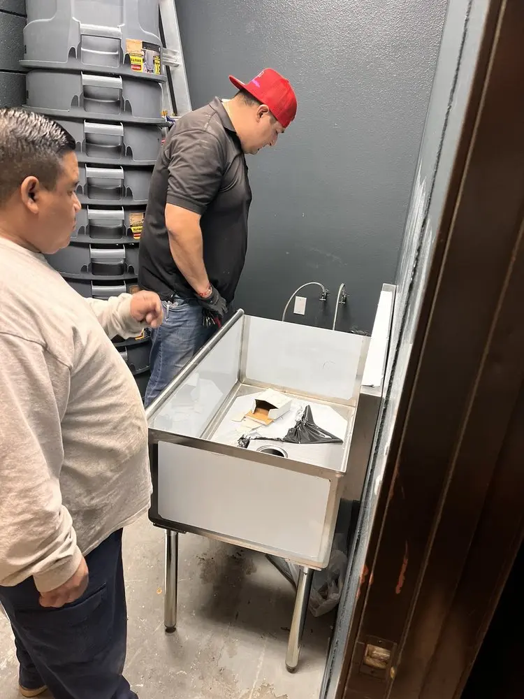Commercial plumbing and sink installation in Forsyth